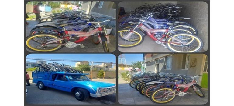 Donation of 20 bicycles, as one of the prizes of the athleticsrace by a sponsor