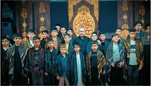 تقدیر سید ناصر محمد سیدی از زائران کودک و نوجوان در موکب اب تراب