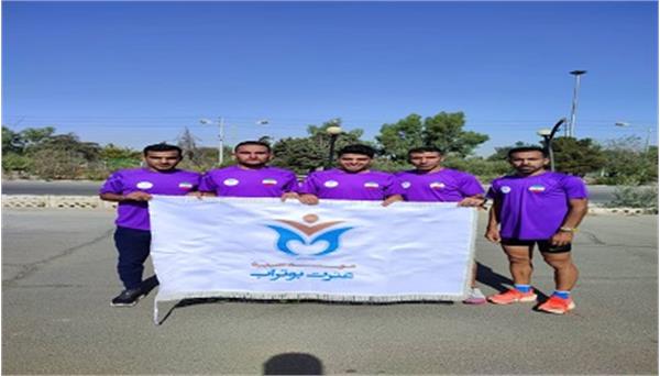 حضور ۵ نفر از بازیکنان تیم ملی دو و میدانی با پرچم موسسه خیریه عترت بوتراب در رقابت‌های دو و میدانی لیگ باشگاه‌های کشور