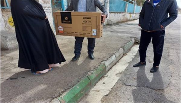 Delivery of two television to two Kermanshah families